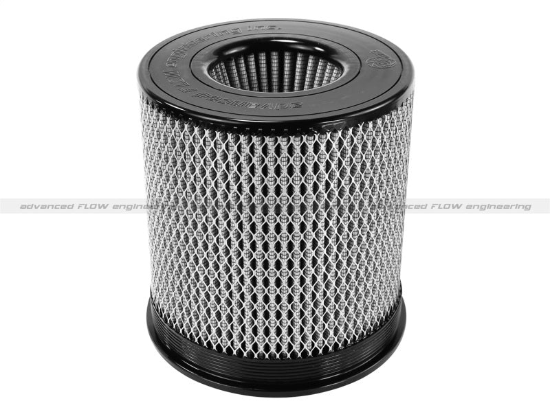 aFe MagnumFLOW Air Filter Pro DRY S 6in Flange x 8 1/8in Base/Top (INV) x 9in H